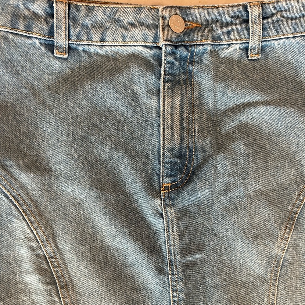 Light Blue Denim Maxi Skirt - Picture 5 of 15